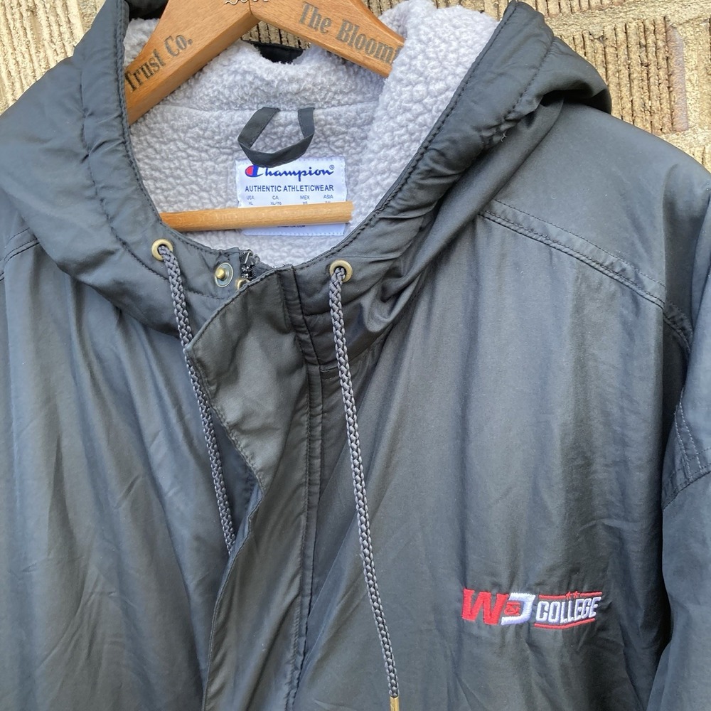 Washington & Jefferson Presidents W&J Mens XL‎ Champion Hood Fleece Lined Jacket
